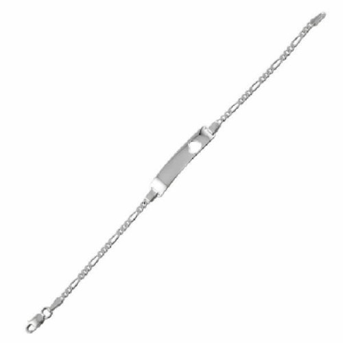 Pulsera c Placa Corazon Calado de Plata  - DIB00030RH
