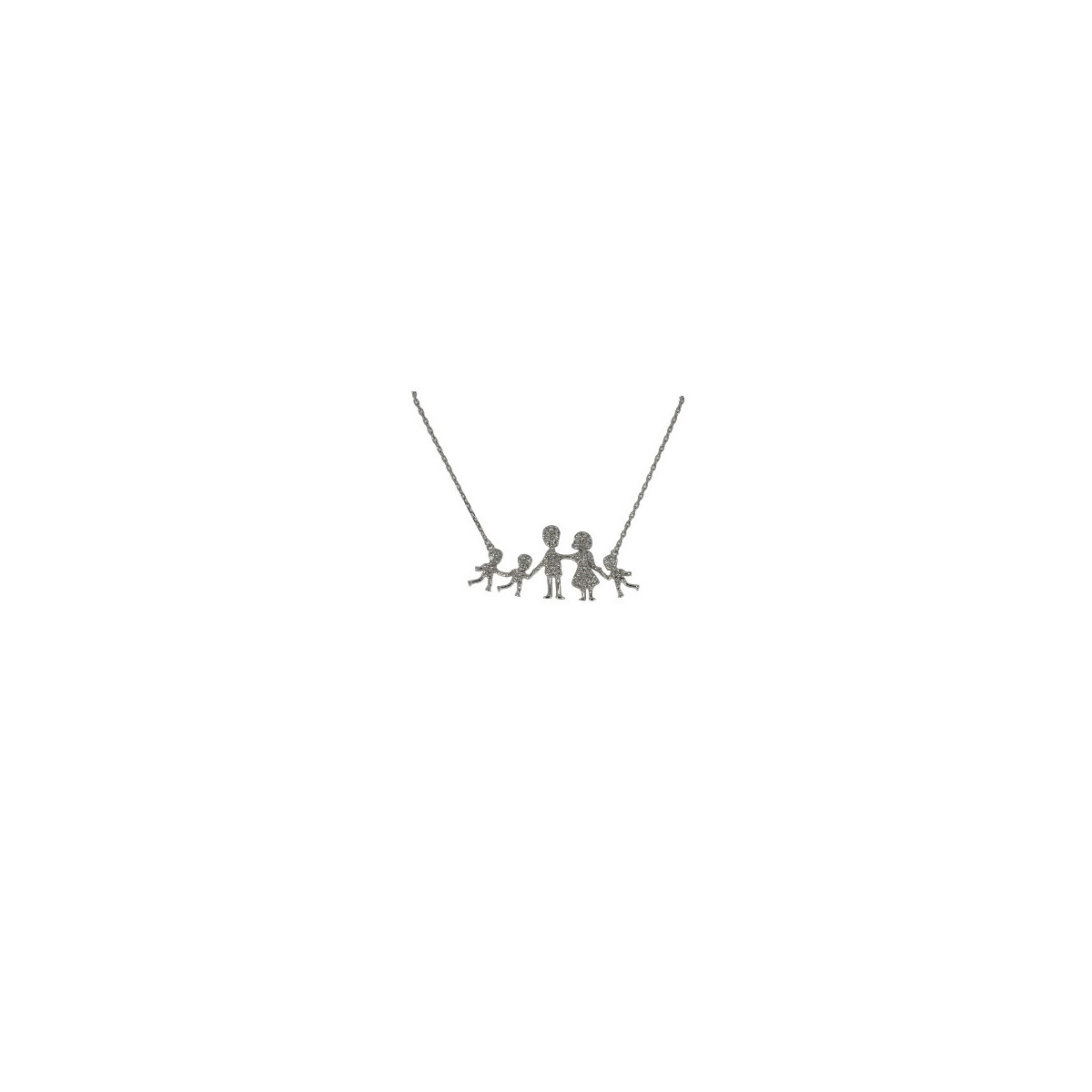 Gargantilla Familia de Plata con Circone - GMN00067
