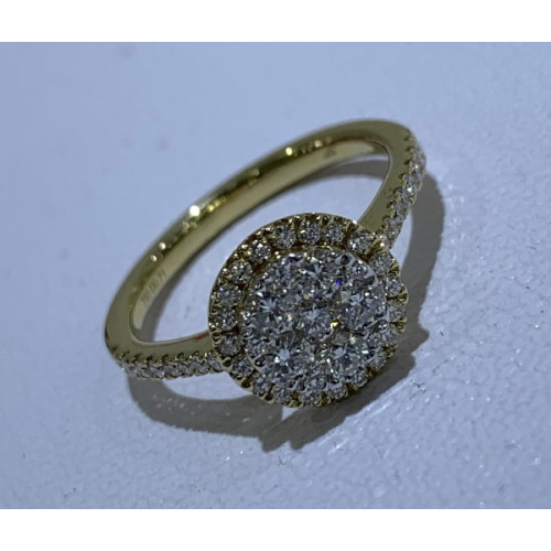 Anillo Roseta Oro Amarillo Diamante - HR531515 0,71CT