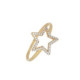 Anillo Estrella 5 Puntas de Oro Circon - 522077