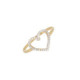 Anillo Corazon Circon de Oro - 522101