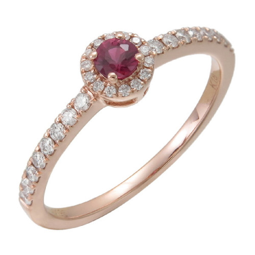 Anillo Roseta Oro Rosa Diamante Ruby - RRE1558R01MH18R 0,20