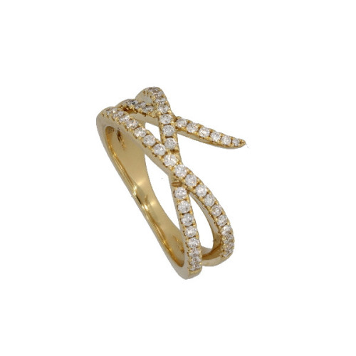 Anillo Cintillo Cruzado Oro A. Diamante - L1961475 0,437 PTS