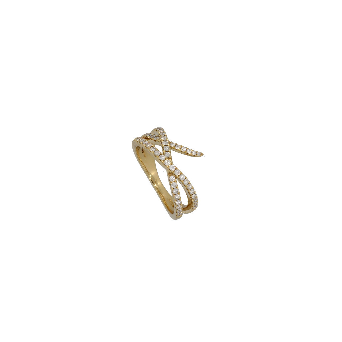 Anillo Cintillo Cruzado Oro A. Diamante - L1961475 0,437 PTS