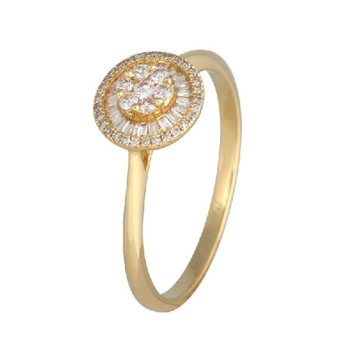 Anillo Roseta de Oro Diamante - 548891
