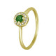 Anillo Roseta Oro Diamante Esmeralda - 538835