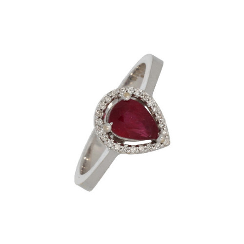 Anillo de Oro Diamante Ruby 0,12 1,10 - RG096233-118