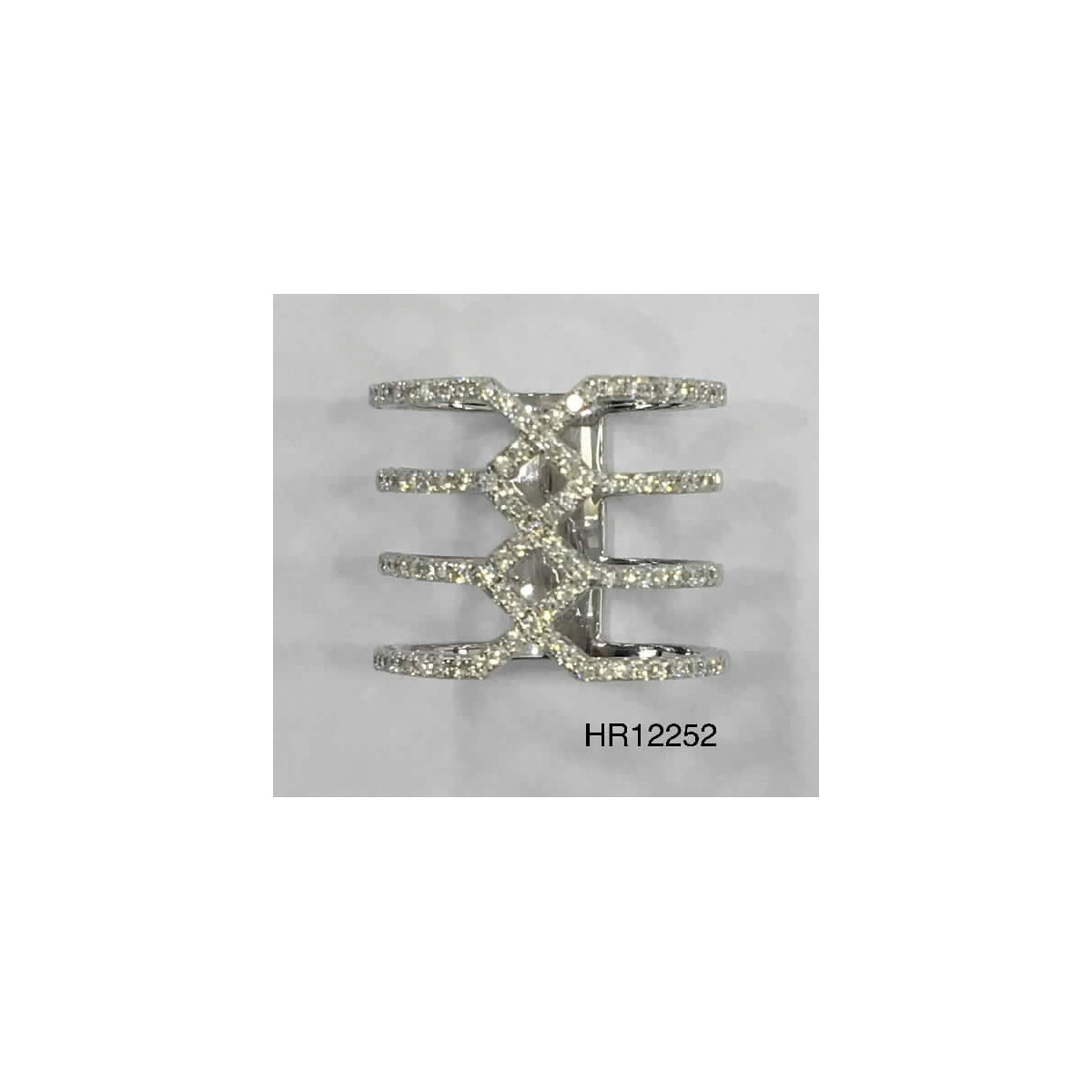 Anillo Romboide de Oro Blanco Diamante - HR12252 0,69KT