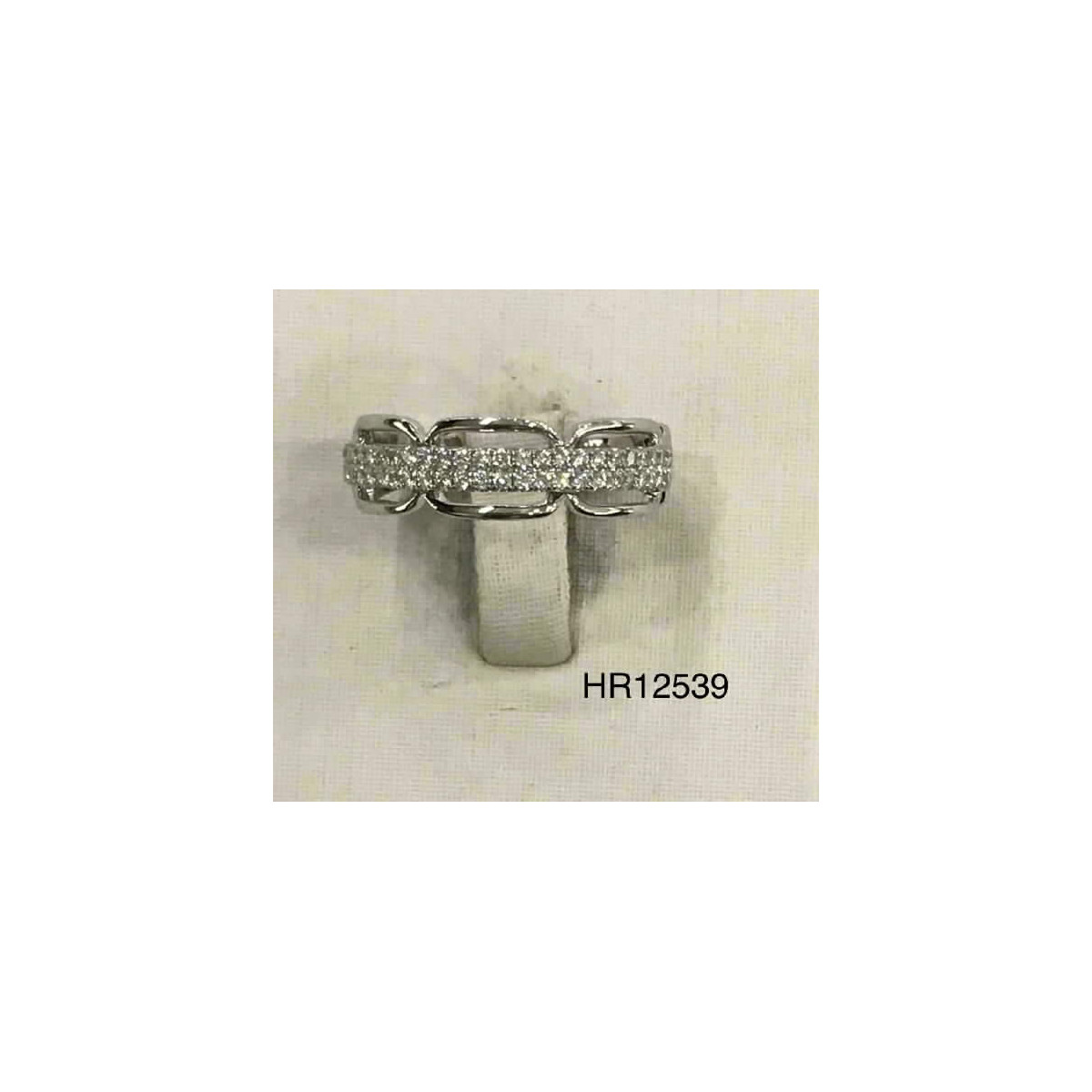 Cintillo de Oro Blanco Diamante - HR12539 0,28KT