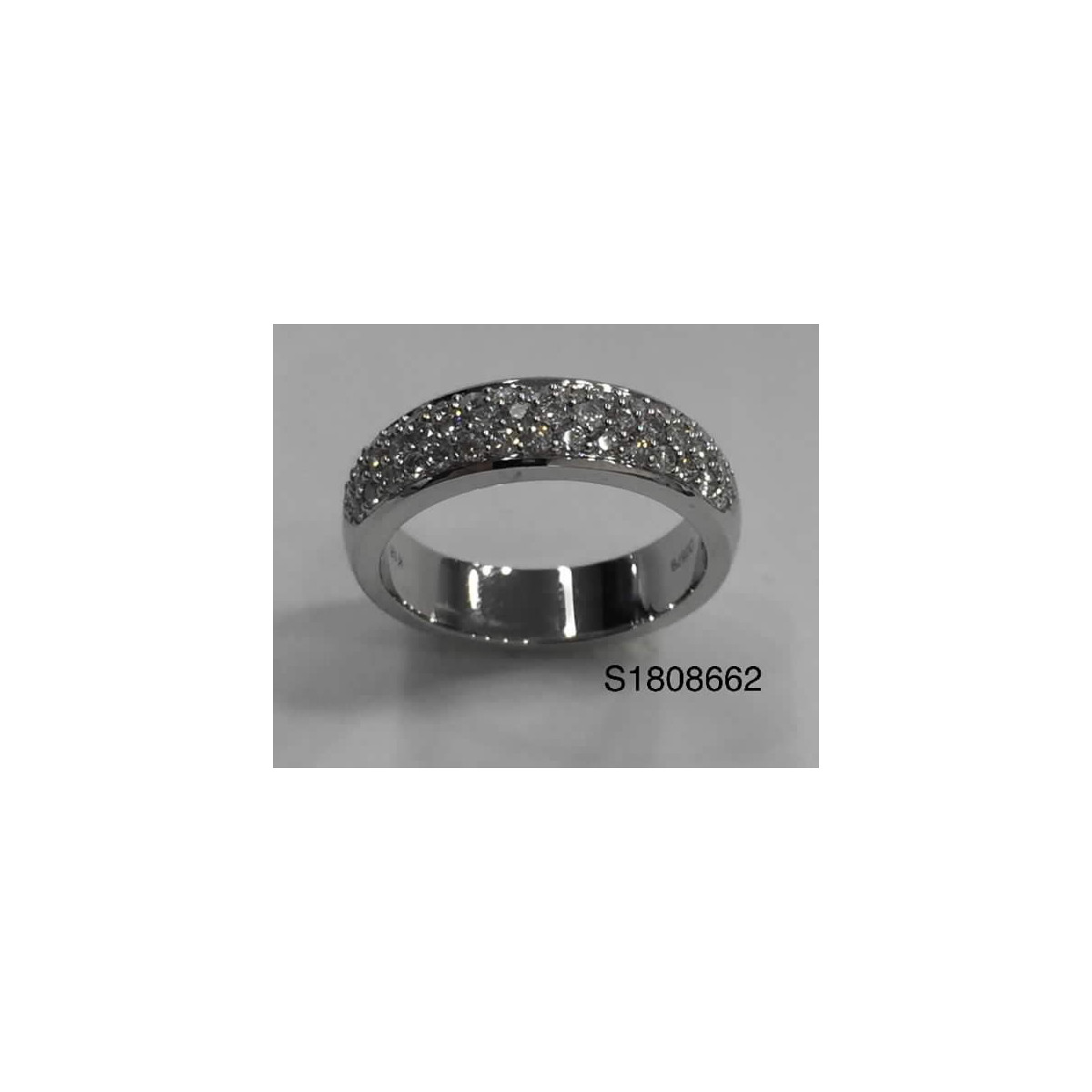 Cintillo Pave Oro Blanco Diamante - S1808662 0,579PTS