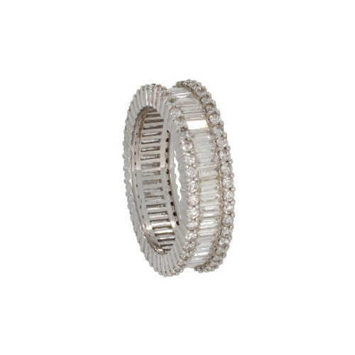 Anillo Sin Fin Oro Blanco Diamante Baget - RG72068DB1,26DR097