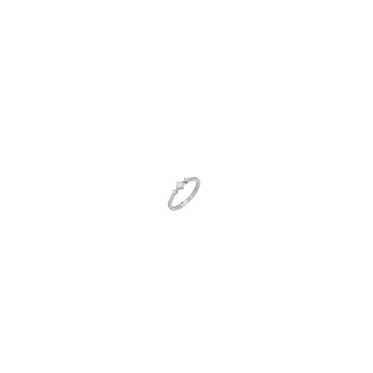 Anillo Trio de Oro Blanco Diamante - 961255 0,30PTS