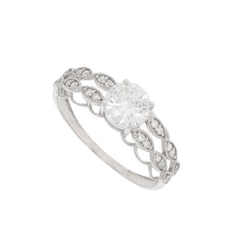 ANILLO ORO BLANCO CON CIRCON - MT-21771 1,70 +30$