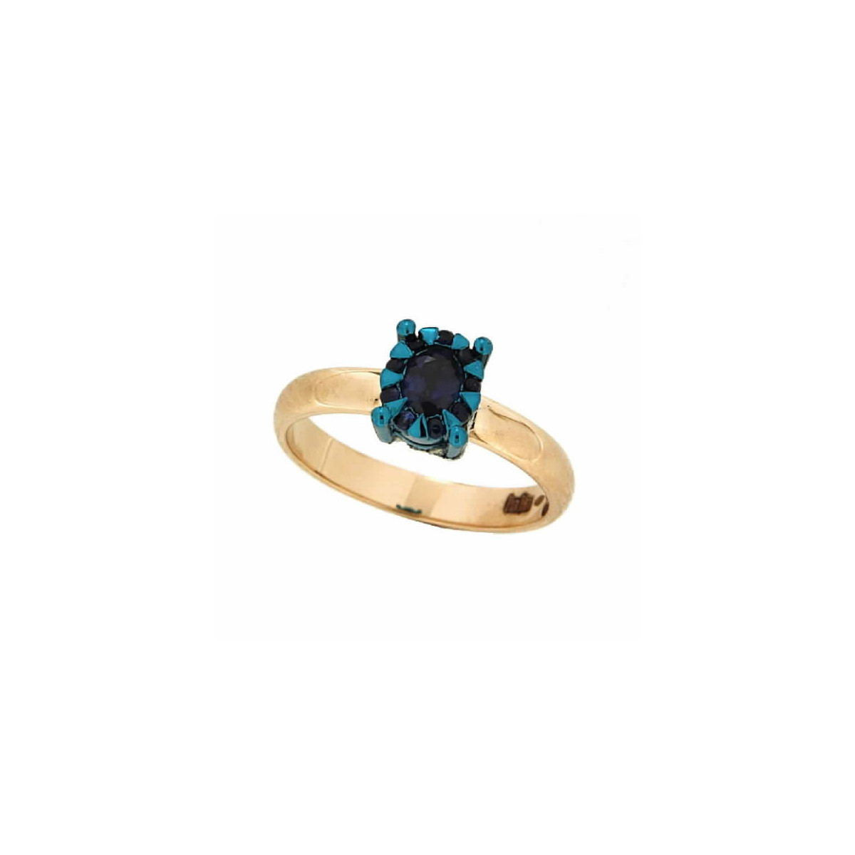 Anillo de Oro con Zafiro Azul - M4572AB6Z