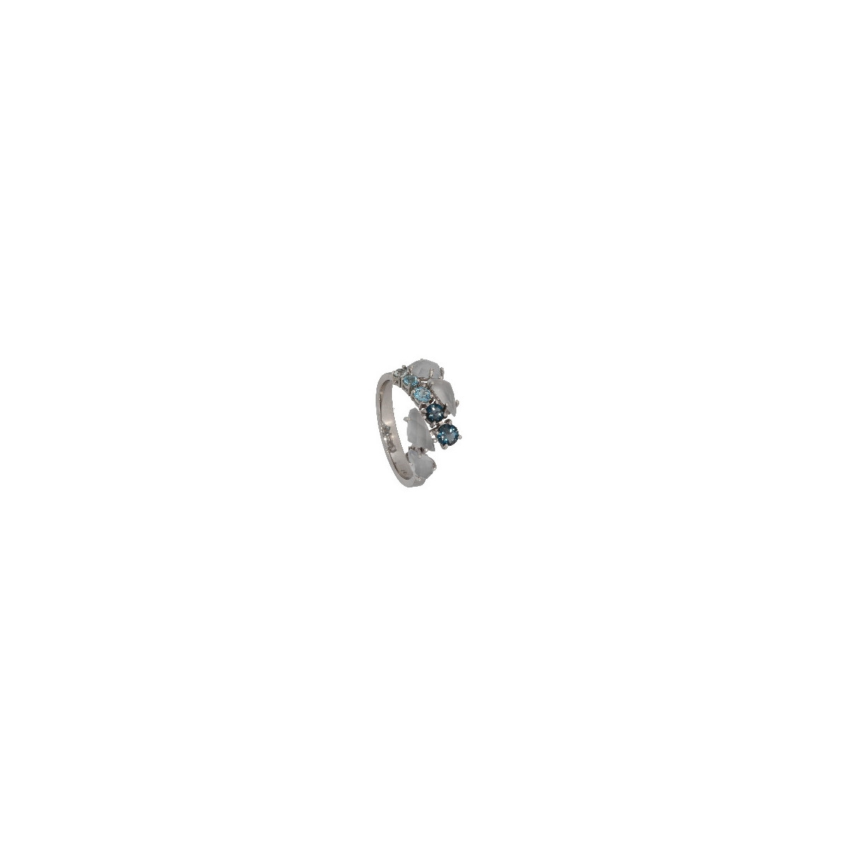 Anillo de Oro con Topacio Azul - 961104 T AZUL