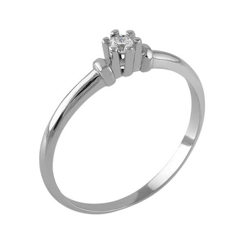 Solitario de Plata Rodinada - 498048
