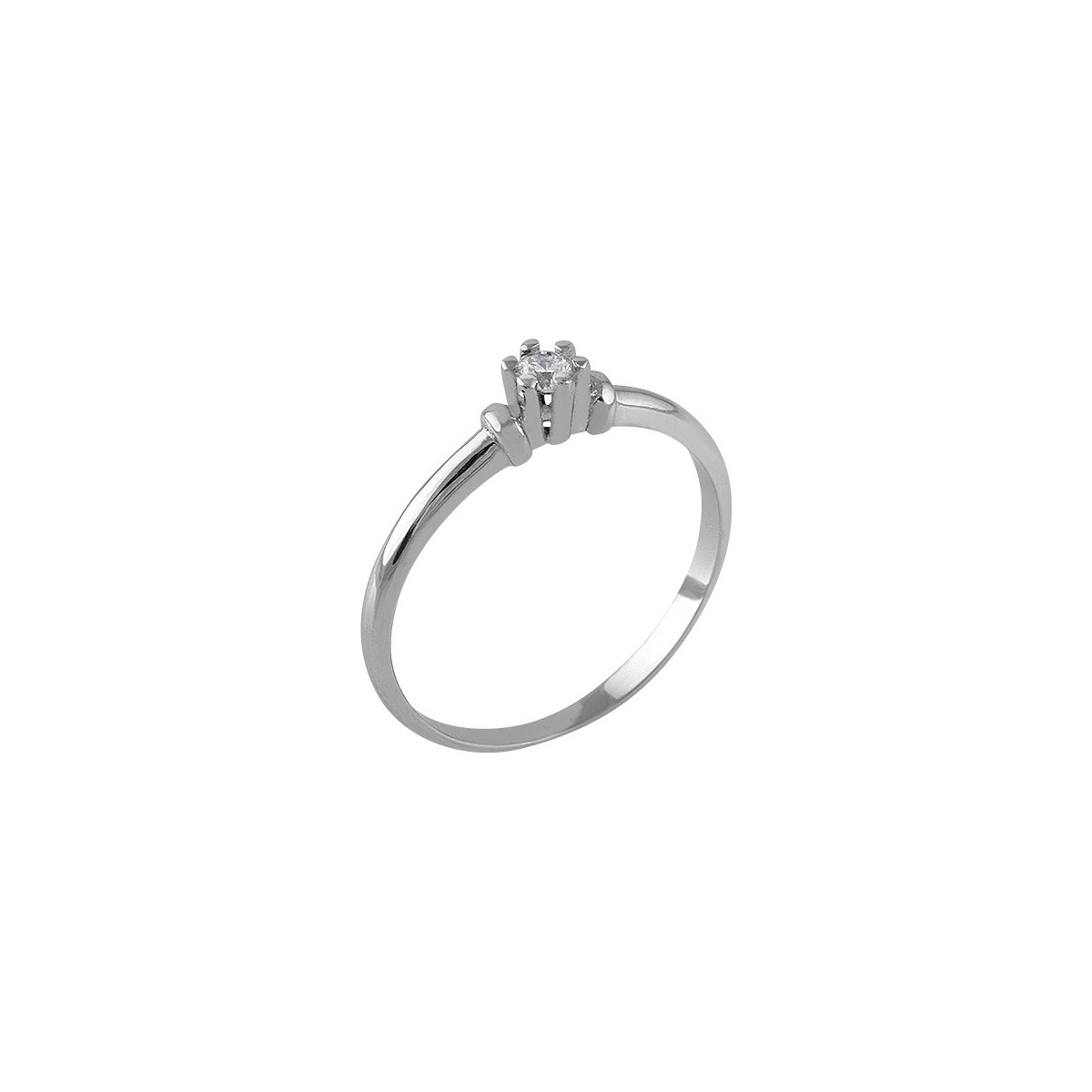 Solitario de Plata Rodinada - 498048