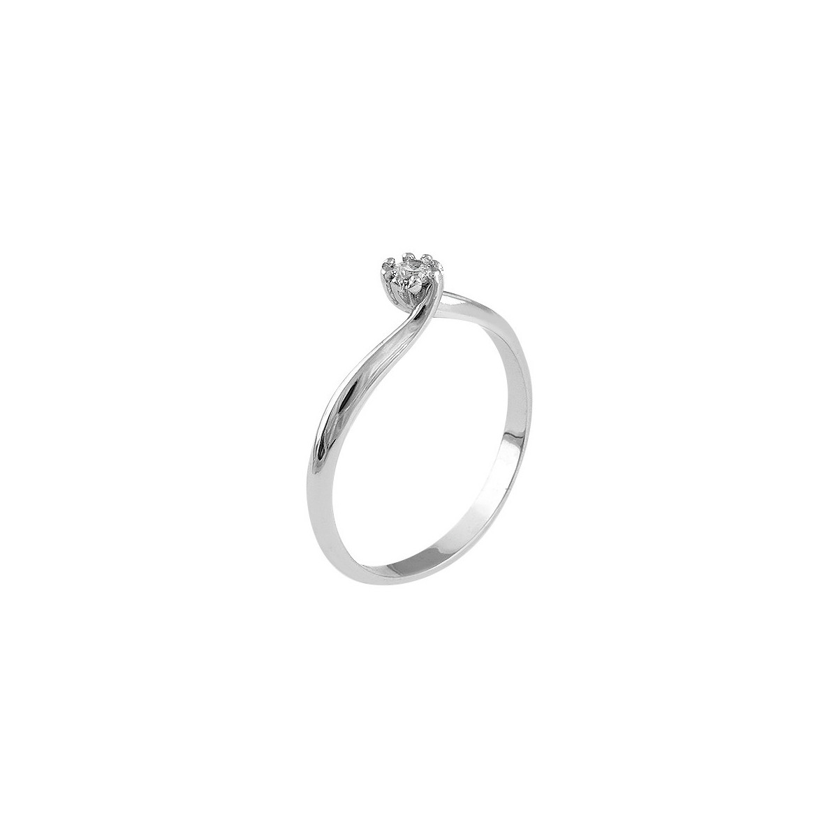 Solitario de Plata Rodinada - 498626