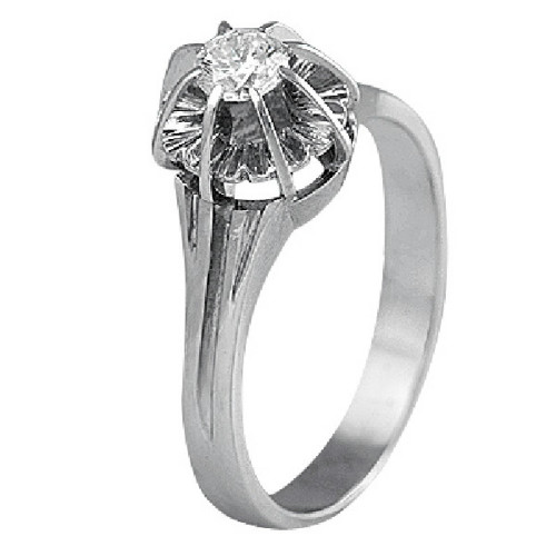 Solitario de Plata Rodinada - 488122