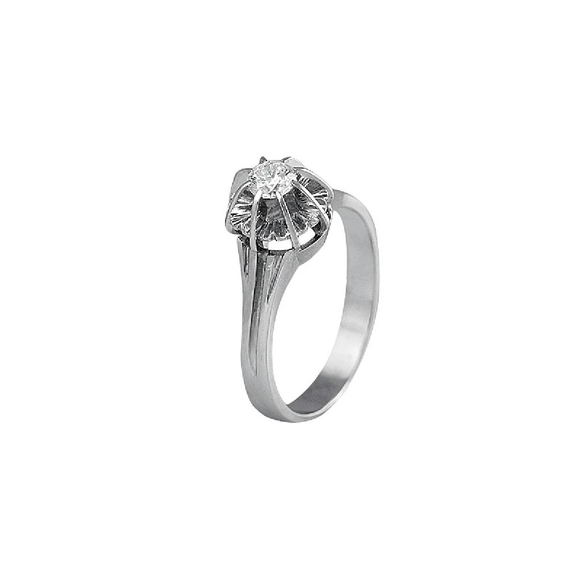 Solitario de Plata Rodinada - 488122
