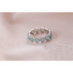 Anillo Sin Fin Corazon Circon Plata Rodi - 106952-R-ES-7.0