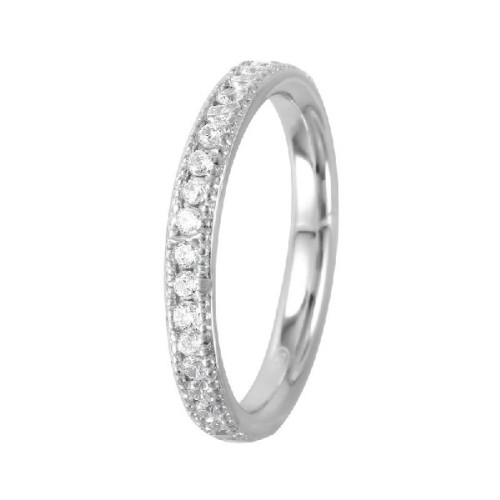 Anillo Sin Fin De Plata Rodinada Con Circones - GMR00065-5