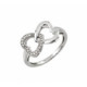 Anillo de Corazón CZ de Plata Entrelaza - STR00952-7