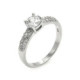 Anillo CZ Con Centro CZ De 5 Mm - STR00250-6