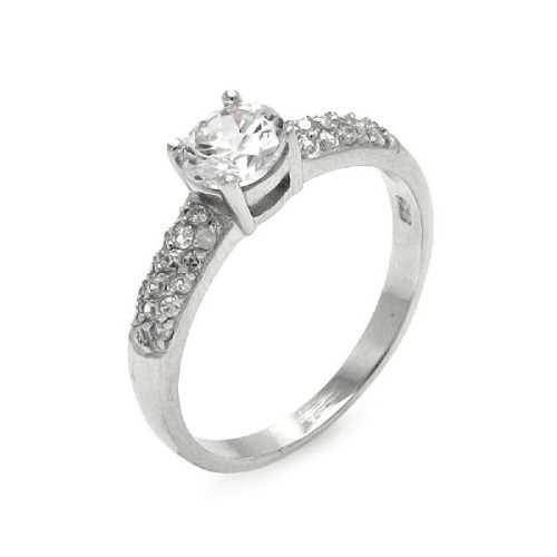 Anillo CZ Con Centro CZ De 5 Mm - STR00250-6