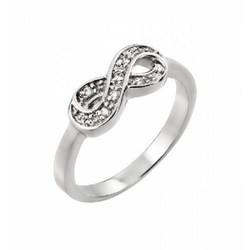 Anillo de Plata de Ley Infinity CZ - BGR00769-6