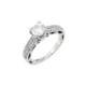 Anillo Solitario de Plata Rh,Clr Pave Se - STR00997-7
