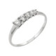 Anillo de Plata Rh 5 Piedra CZ Graduando - BGR00865-5