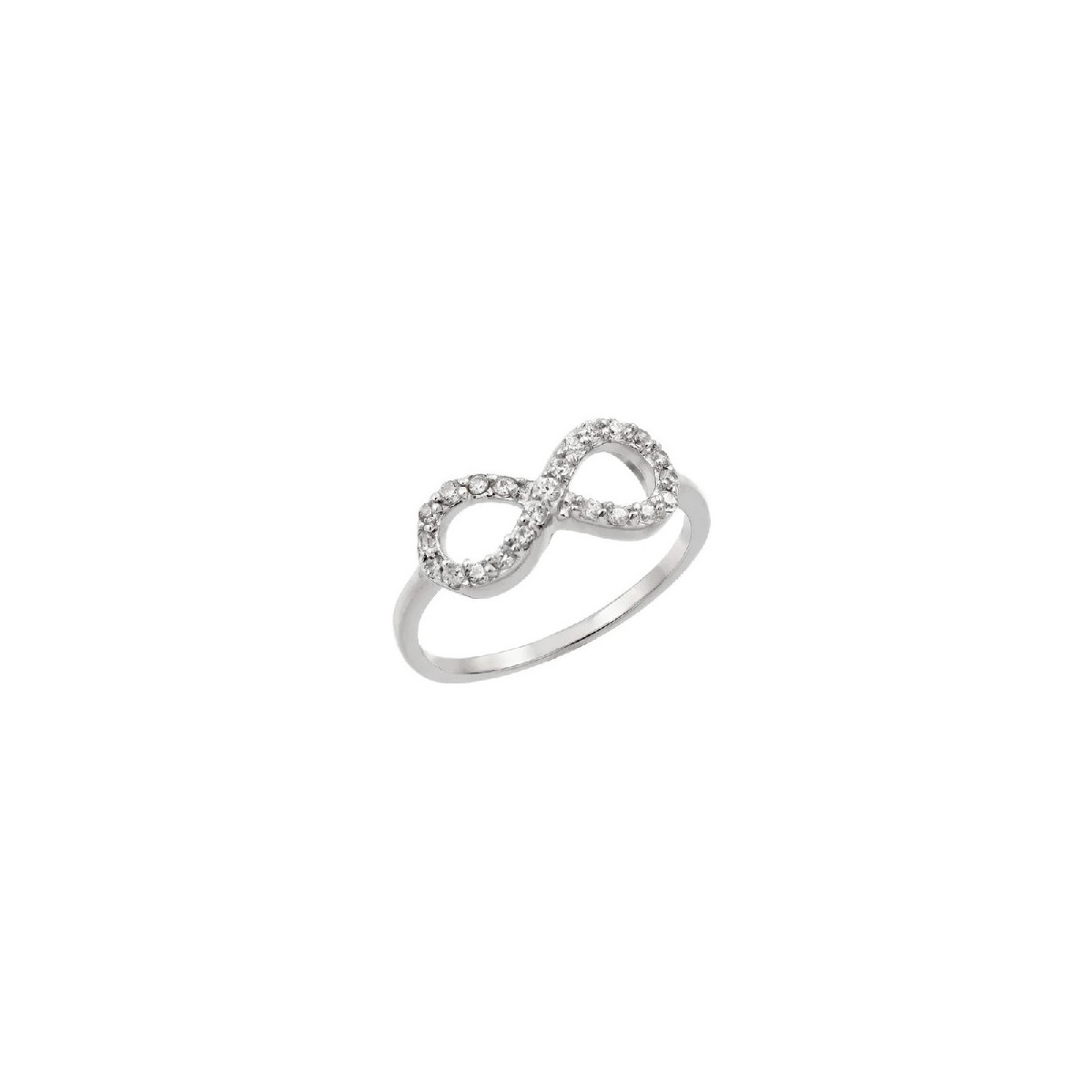 Anillo de Plata Rh, Infinito Ocho Ronda  - STR01001-5