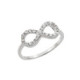 Anillo de Plata Rh, Infinito Ocho Ronda  - STR01001-7