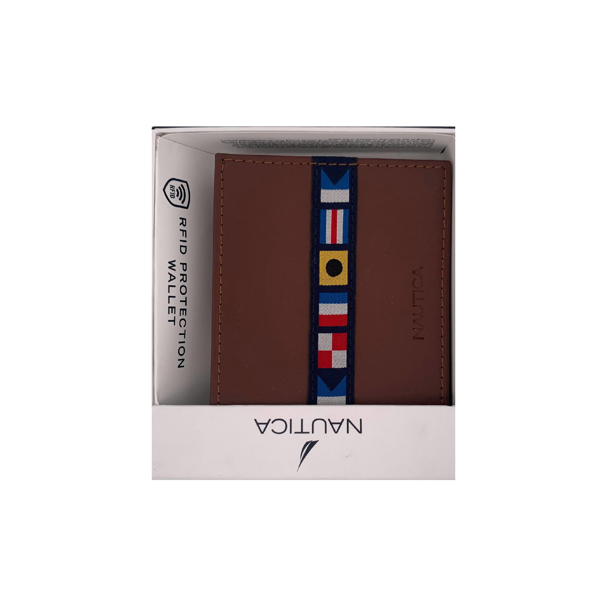 Billetera Nautica Color Cafe Con Bandera - 31NU220048