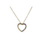 Cadena con Corazon de Oro Circon Colores - SD-36621