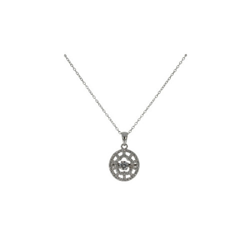 Pendiente Gota de Plata con Circon - STP01689