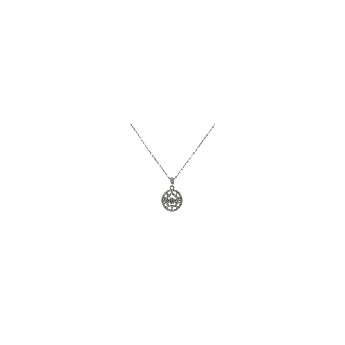 Pendiente Gota de Plata con Circon - STP01689