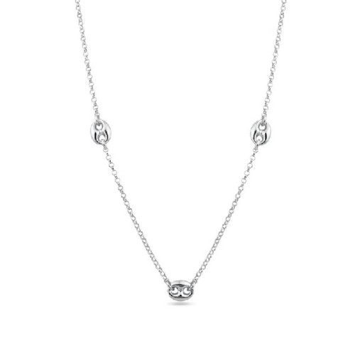Collar De Plata Rodinado Un Lado Clip Otro Lado 2 One Puff Mariner - ITB00329-RH