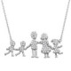 Gargantilla de Plata Familia 2 Niños 1 N - GMN00066
