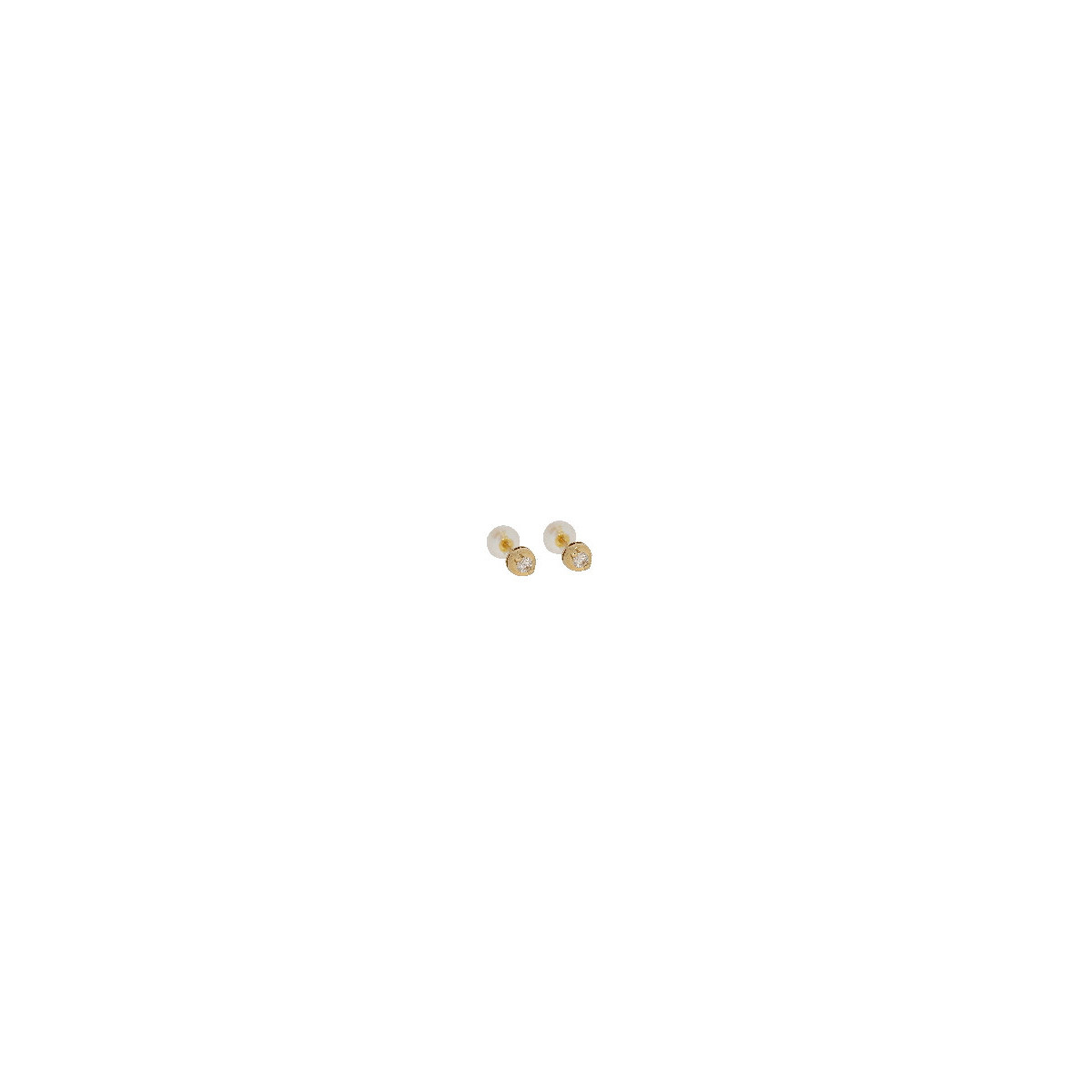 Par Aros de Oro Amarillo Diamante - PE-4592 0,10PT