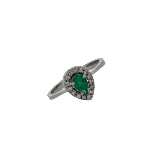 Anillo Roseta Gota Oro Bl. Diamante Esme - 3,40 0,15-0,55