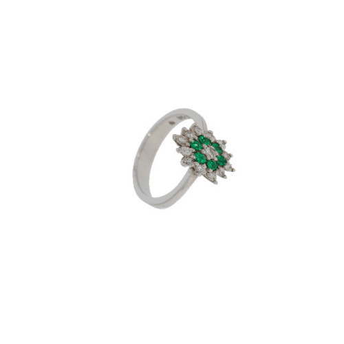 Anillo Brillante 0,21 Pts esmeralda - DB186EE