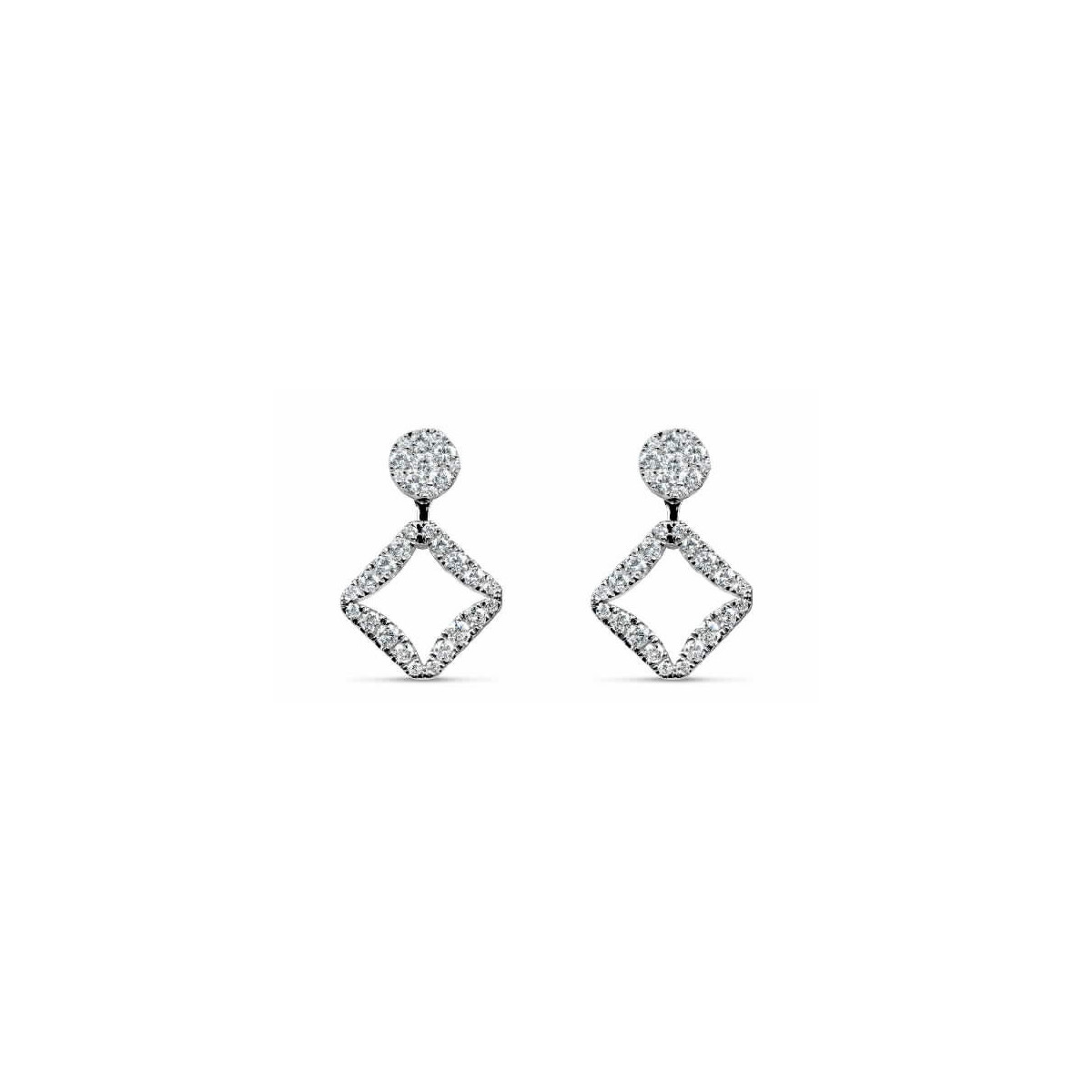 Par Aros de Oro con Diamante 0,57Pt - HE6637 0,57PT