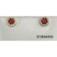 Aros Oro Rosa Roceta Diamante Rubi  - S1804455 0,22-0,42