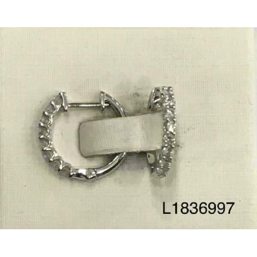 Argollas Pequeñas de Oro Blanco Diamante - L1836997 0,46