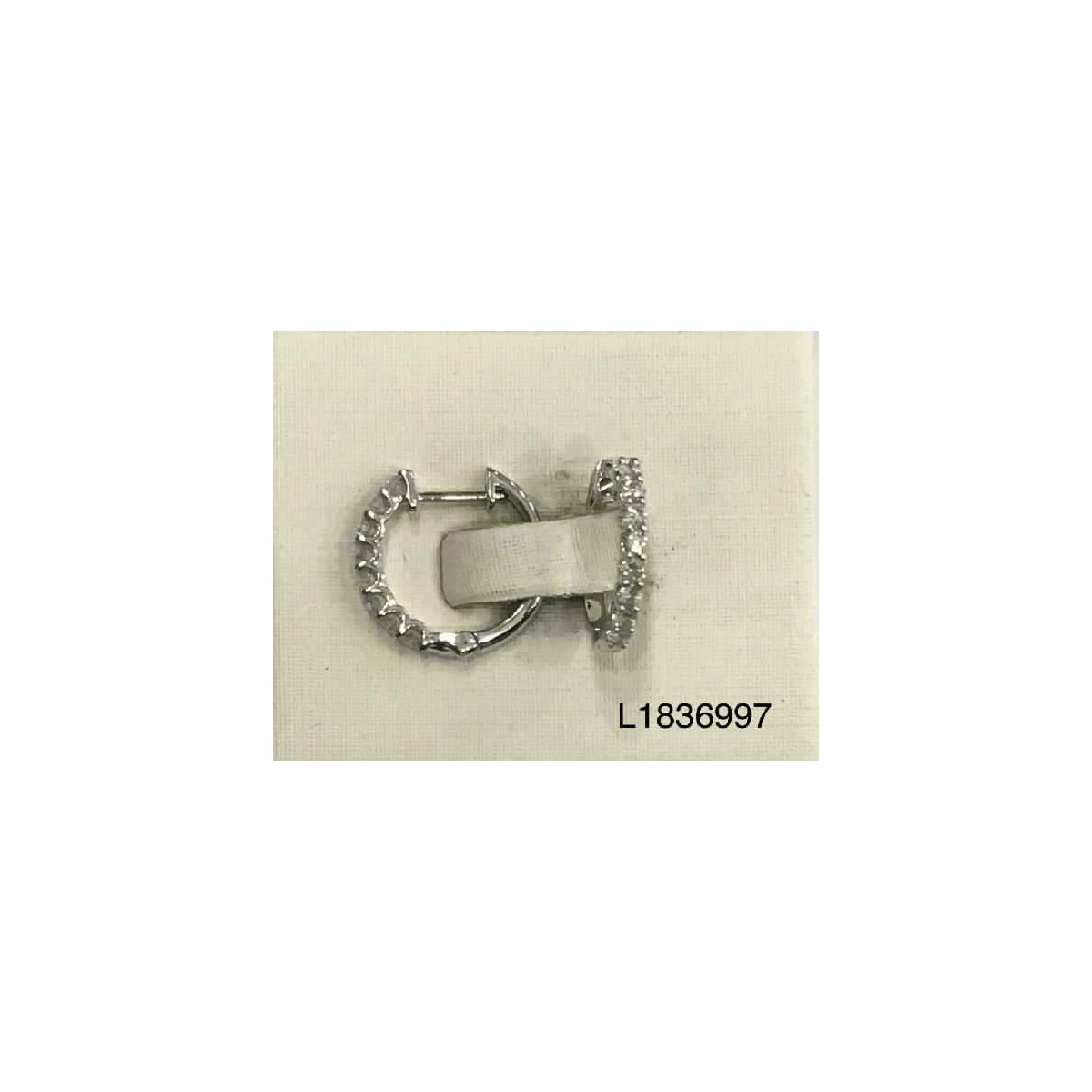 Argollas Pequeñas de Oro Blanco Diamante - L1836997 0,46