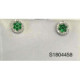 Aros Oro Blanco Roceta Diamante Esmerald - S1804458 0,23-0,31