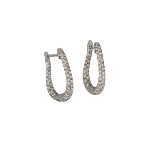 Argollas Medianas Oro Blanco Diamante - L1830432 1,29