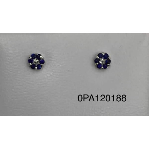Par Aros Rosa de Oro Blanco Diamante Z.A - HTOP-0099 0,14-0,14